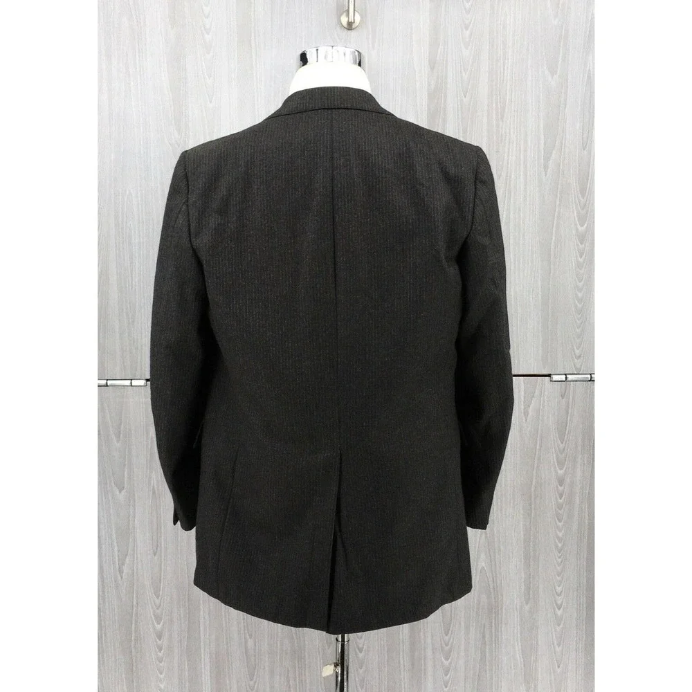 Vtg H FREEMAN & SON Men's Gray Striped Blazer Sport Coat Suit Sz 44L